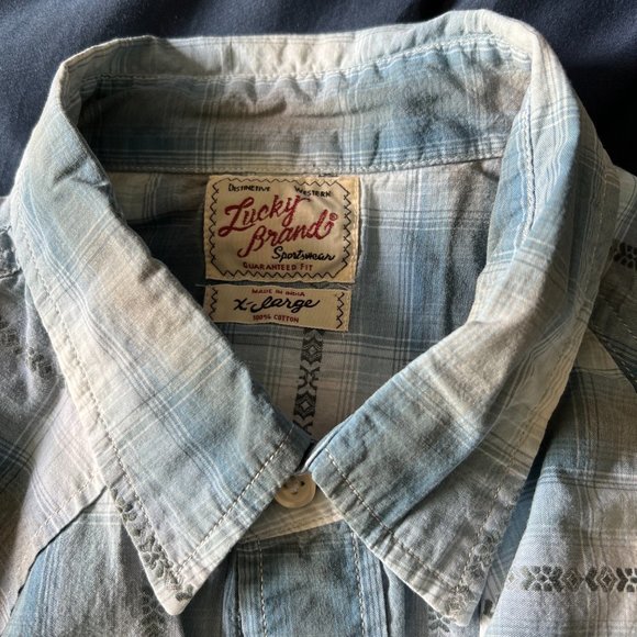 Lucky Men's Button Up XL - Picture 5 of 9
